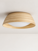 Bamboo Ceiling Light with Two Diffuser Styles — product view