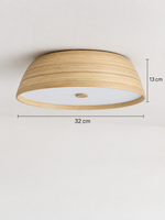 Bamboo Ceiling Light with Two Diffuser Styles — product view