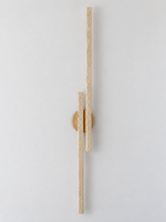 Travertine and Wood Linear Wall Light — product view