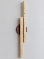 Travertine and Wood Linear Wall Light — product view