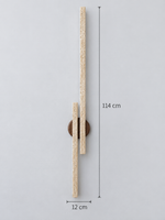Travertine and Wood Linear Wall Light — product view