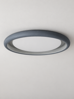 Microcement Round Flush-Mount Ceiling Light — product view