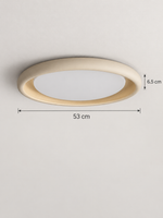 Microcement Round Flush-Mount Ceiling Light — product view