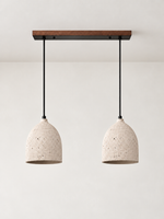 Rice-White Travertine Dome Pendant — product view