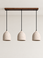 Rice-White Travertine Dome Pendant — product view