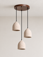 Rice-White Travertine Dome Pendant — product view