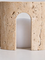 Arched Travertine Rechargeable Table Lamp — product view