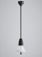 Dark Bronze pendant with 1 frosted white acrylic tier, shown switched off