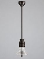 Dark Bronze pendant with 1 clear acrylic tier, shown switched off