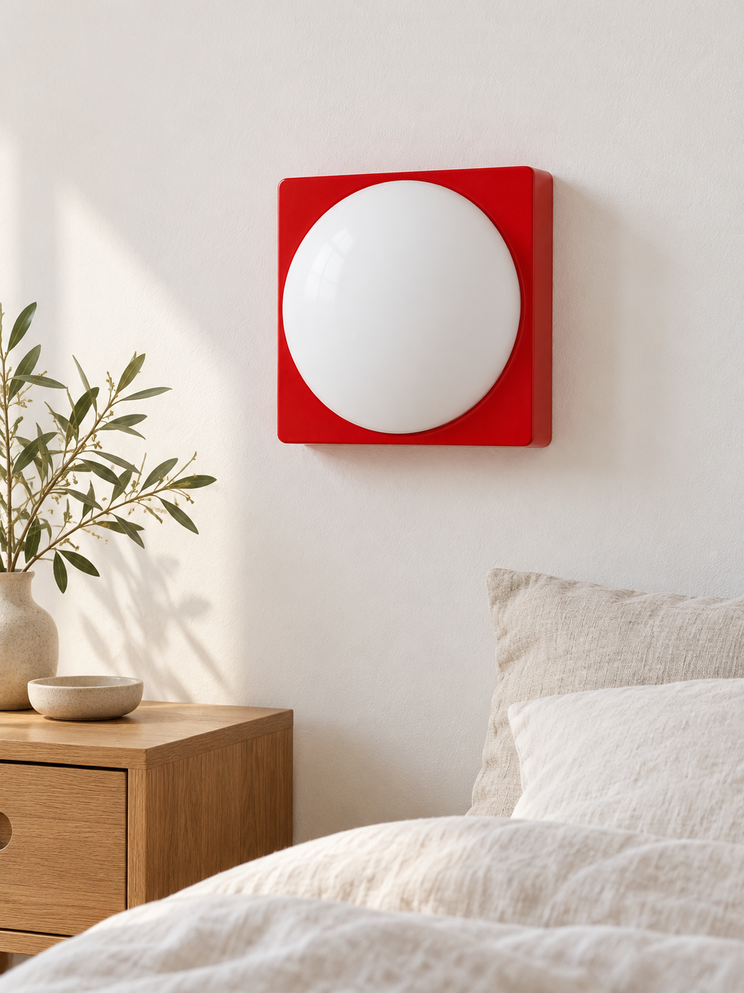 Square Plate Opal Dome Wall Light — product view