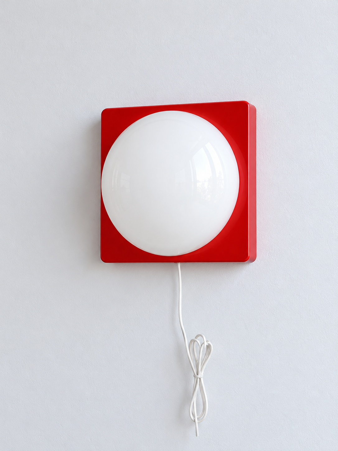 Square Plate Opal Dome Wall Light — product view