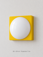 Square Plate Opal Dome Wall Light — product view
