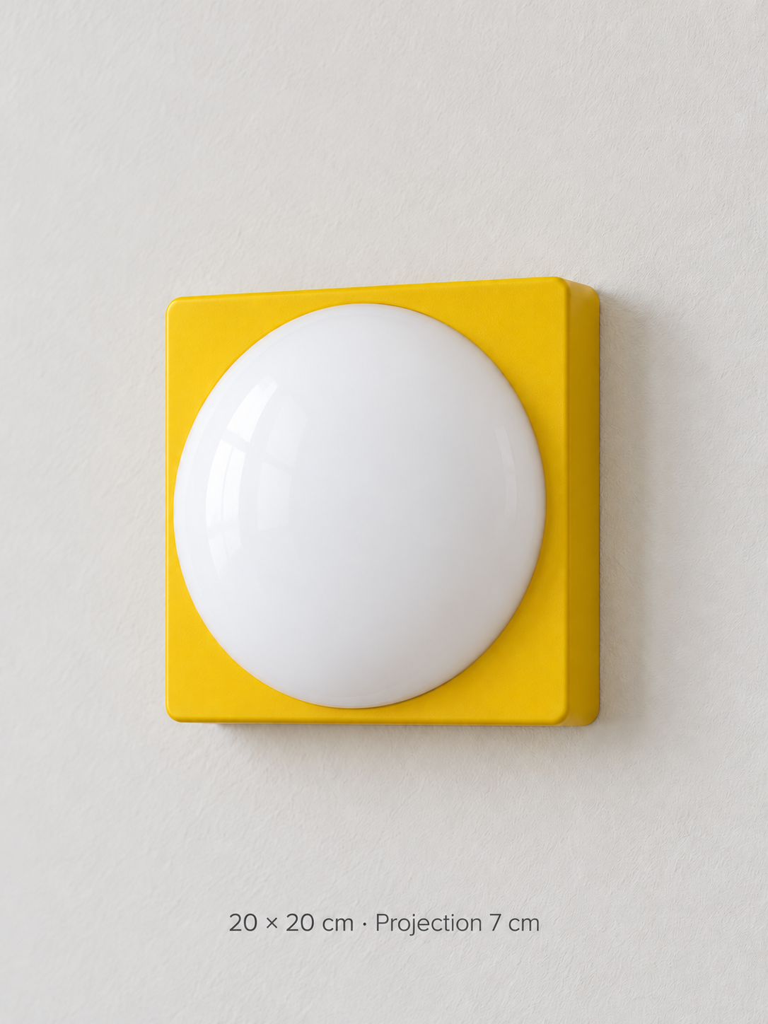 Square Plate Opal Dome Wall Light — product view