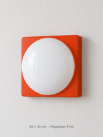 Square Plate Opal Dome Wall Light — product view