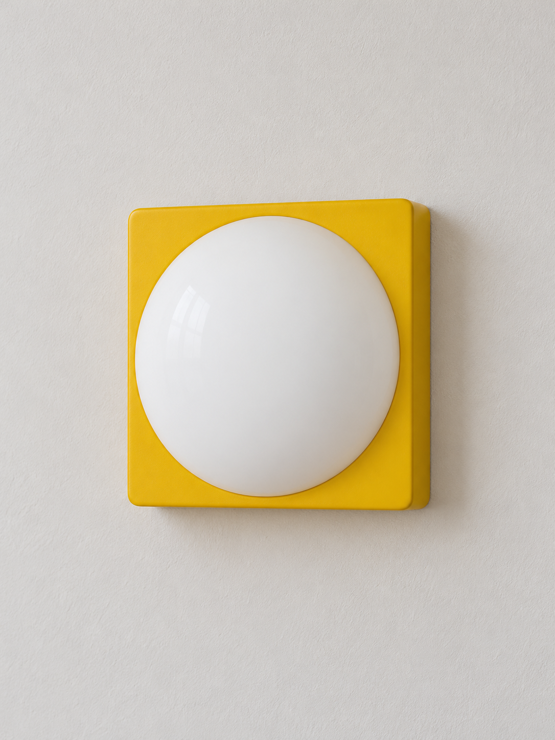 Square Plate Opal Dome Wall Light — product view