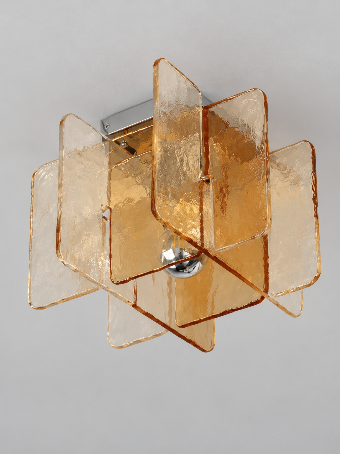 Intersecting Textured Glass Ceiling and Wall Light — product view