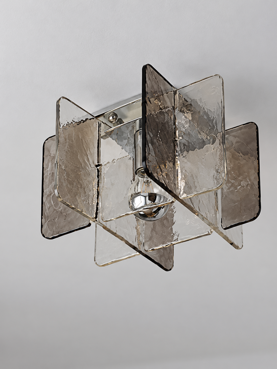 Intersecting Textured Glass Ceiling and Wall Light — product view