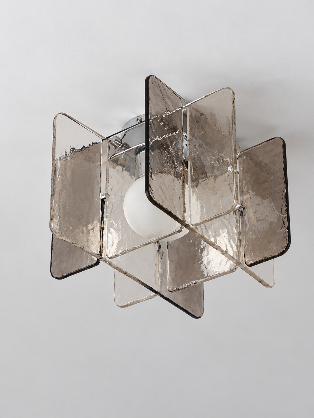Intersecting Textured Glass Ceiling and Wall Light — product view
