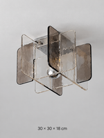 Intersecting Textured Glass Ceiling and Wall Light — product view