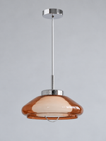 Layered Glass Pendant with Chrome Fittings — product view