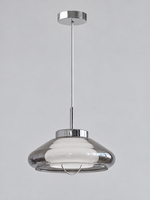 Layered Glass Pendant with Chrome Fittings — product view