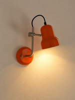 Adjustable Bell Reading Wall Light - orange angled view