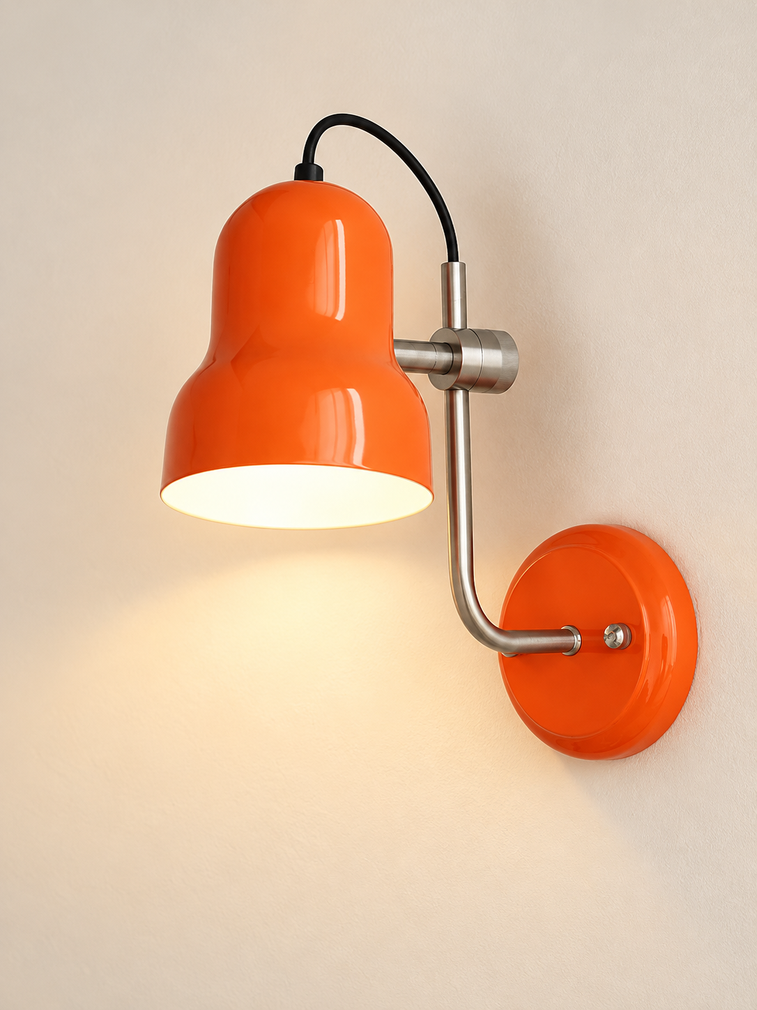 Adjustable Bell Reading Wall Light - Orange