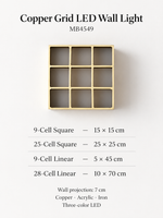 Copper Grid Wall Light MB4549, shown unlit – image 6