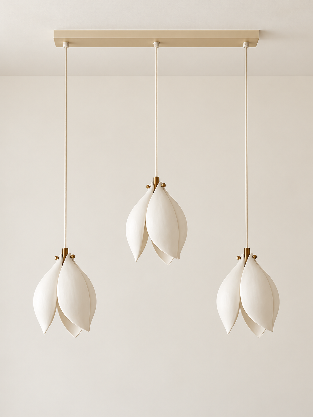 Ceramic Magnolia Bud Pendant Light — product view