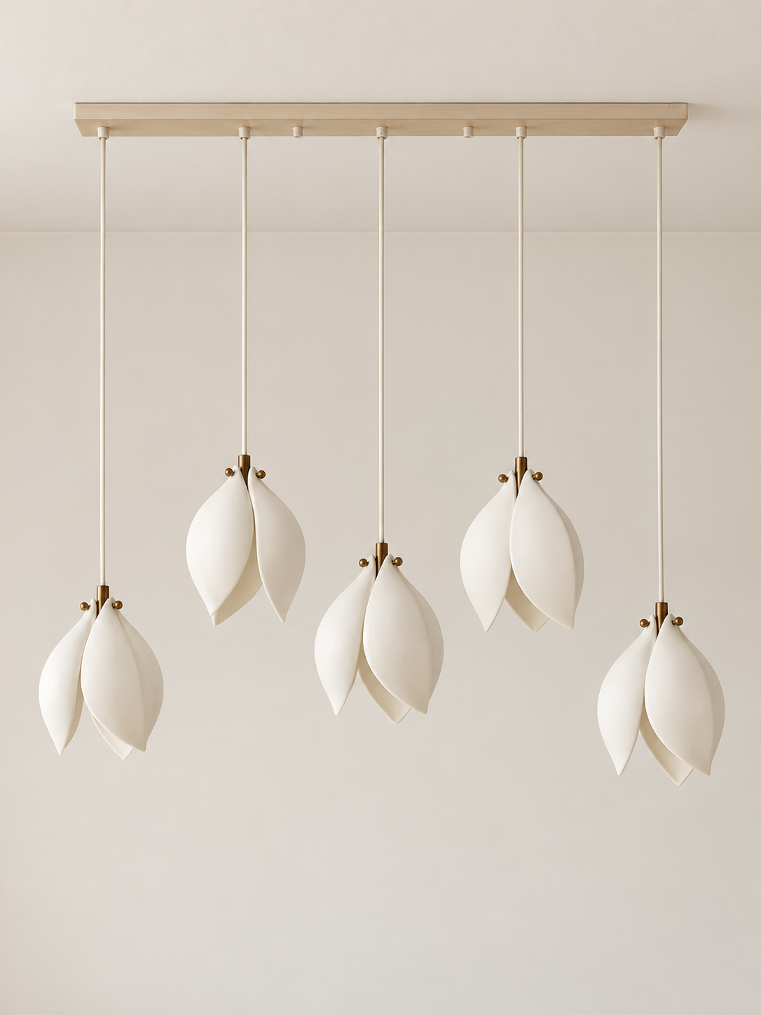 Ceramic Magnolia Bud Pendant Light — product view