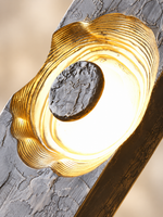 Sculpted Ripple Ring Wall Light - sculpted ripple detail