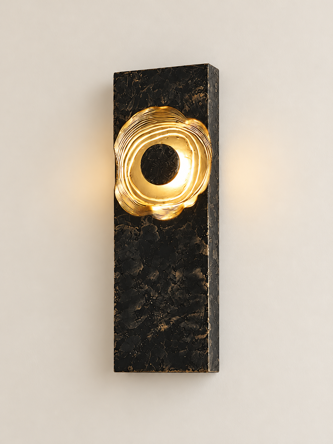 Sculpted Ripple Ring Wall Light - product view