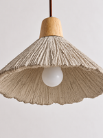 Scalloped microcement pendant — natural detail