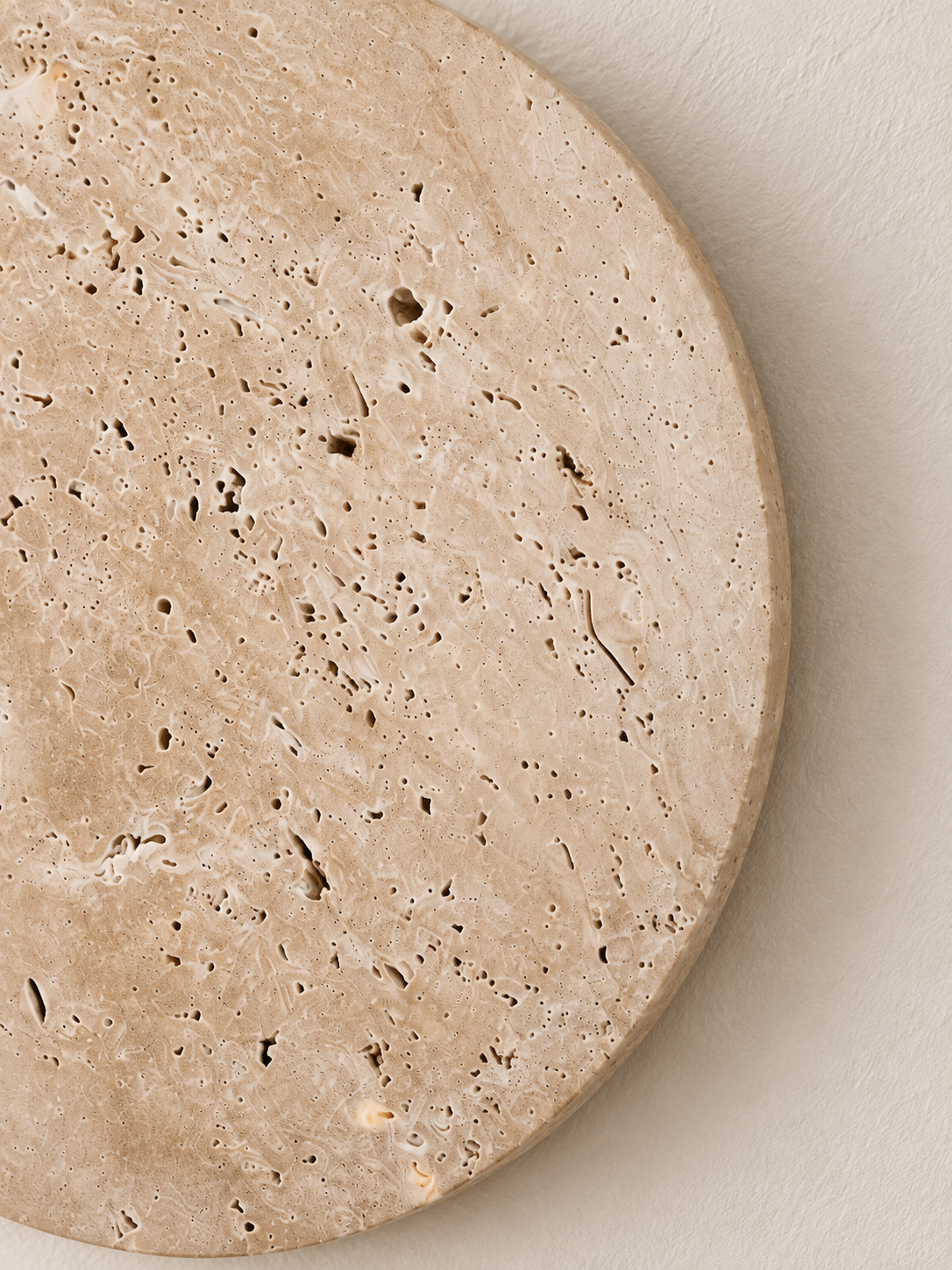 Natural porous travertine detail