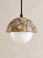 Green marble and opal glass pendant — usb hero v1