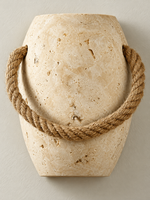 Rope-loop travertine wall sconce - detail