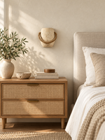 Rope-loop travertine wall sconce - hero