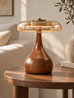 Glasses Table Lamp in a refined neutral home interior, portrait 3:4