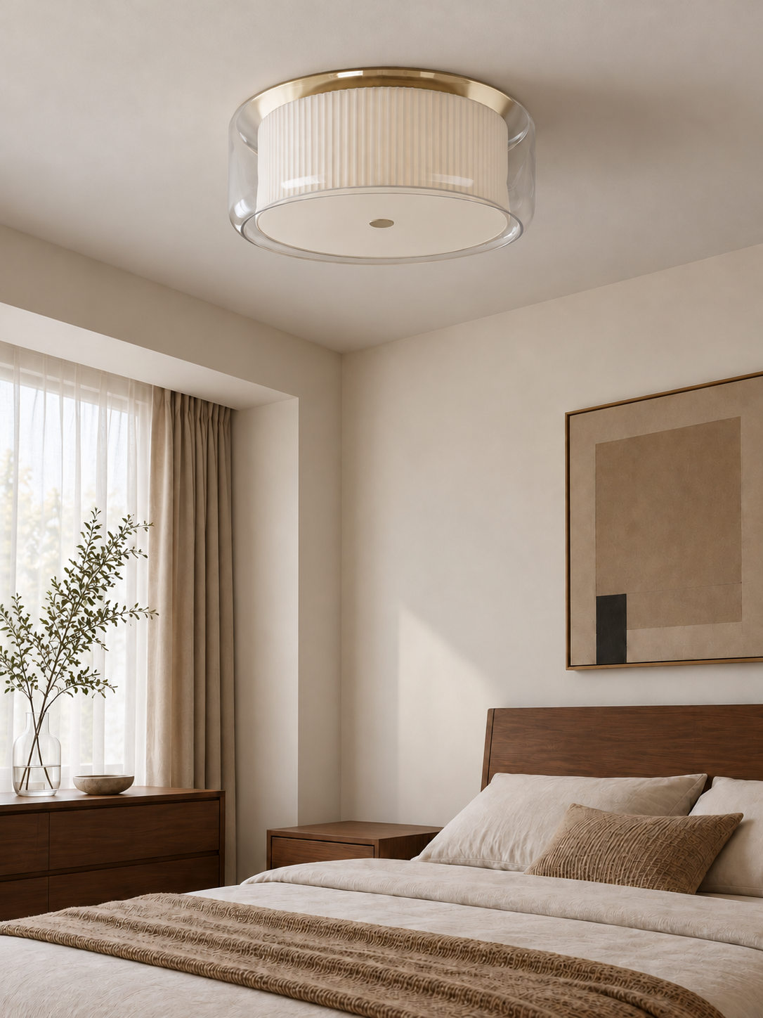 Mercer Ceiling Light in a realistic interior scene, 3:4 portrait