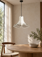 Petal Veil Pendant in a realistic interior scene, 3:4 portrait