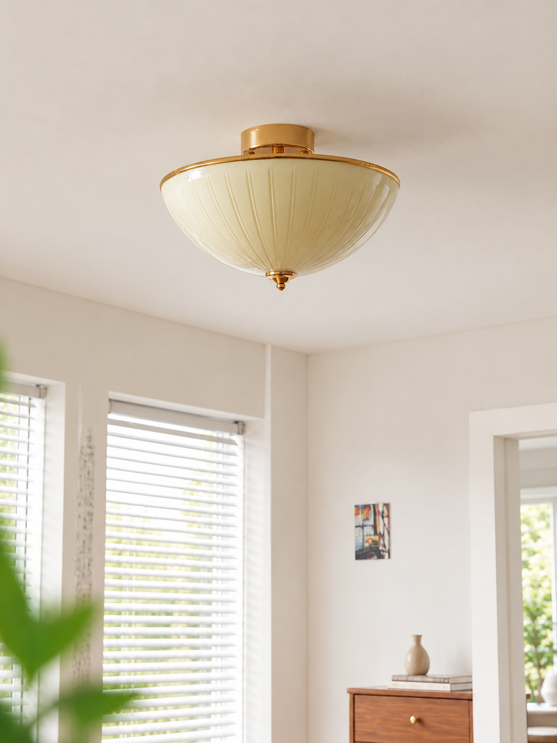 Lune Veil Ceiling Light in a refined home interior, portrait scene