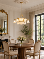 Crestline Art Deco Chandelier in a refined home interior, portrait scene