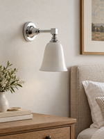 Old Shanghai Arc Sconce in a refined home interior, portrait scene