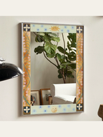 Sun and moon floral border mirror — scene