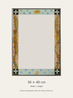 Sun and moon floral border mirror — size30x40