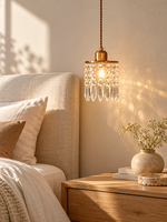 Crystal Mini Pendant in a warm bedroom
