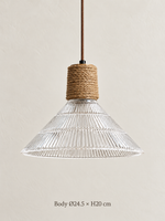 Textured Glass and Rope Pendant Light — product detail and styling