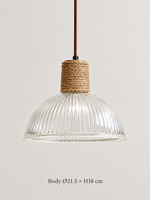 Textured Glass and Rope Pendant Light — product detail and styling