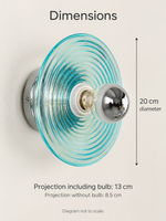 Ripple glass wall light dimensions