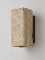 Travertine and wood detail